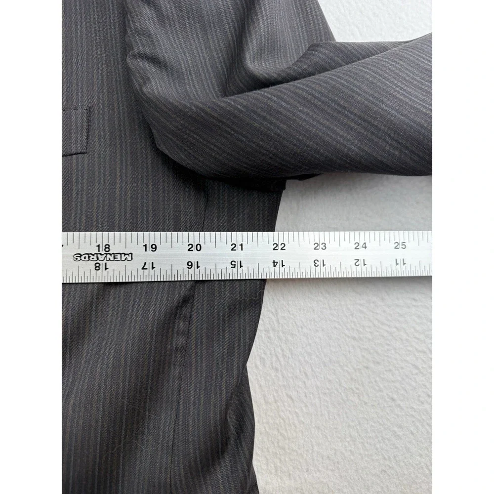 Naldini Mens 3-Button Suit Bertolini Blanificio Super 150s Pinstripe Wool L44/36